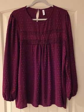 Cranberry Blouse 2XL